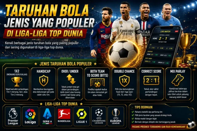 Taruhan Bola Jenis yang Populer di Liga-Liga Top Dunia Taruhan Bola
